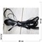 Шнурок тесьма из кожи черная 10 мм (цена за 1 метр) - фото 170225