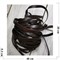 Шнурок тесьма из кожи коричневая 10 мм (цена за 1 метр) - фото 170227