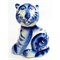 Фигурка Лидер (13) гжель синяя тигр Символ 2022 года - фото 171869