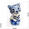 Фигурка Чарли синяя гжель тигр Символ 2022 года - фото 171892