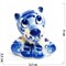 Фигурка Тихоня (4) синяя гжель Тигр Символ 2022 года - фото 171926