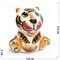 Фигурка Ваня гжель цветная Тигр Символ 2022 года - фото 171932