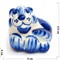 Фигурка Крепыш гжель синяя Тигр Символ 2022 года - фото 171936