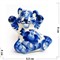 Фигурка Ленивец гжель синяя Тигр Символ 2022 года - фото 171952