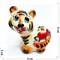 Фигурка Смелый гжель цветная Тигр Символ 2022 года - фото 171960