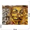 Маска Гай Фокс пластмассовая под золото 400 шт/кор - фото 172253
