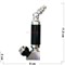 Трубка курительная черно-белая «саксофон» 2 модель - фото 173451