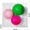 Мячики тактильные шуршики 65 мм цвета в ассортименте - фото 173767