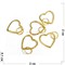Подвеска сердце под золото 2,4 см - фото 174131