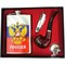 Набор подарочный Россия (D-1908) с флягой 9 унций + трубка + нож - фото 175824
