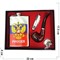 Набор подарочный Россия (D-1908) с флягой 9 унций + трубка + нож - фото 175826