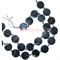 Бусины на нитке 13 шт круглые из черного агата 37 см - фото 176826