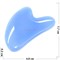 Гуаша сердце голубая из синтетического агата 7,7 см - фото 176983