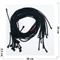 Нить черная 3 мм для шнурка гайтана 65 см шелковая (греческий шелк) - фото 178030