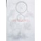Ловец снов белого цвета с перьями 11 см диаметр круга 12 шт/упаковка - фото 178345
