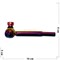 Курительная трубка круглая неоновая стеклянная noname - фото 178966