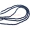 Нитка бусин граненая рондель из черного агата 38 см - фото 179643