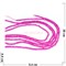 Нитка бусин граненая рондель из ярко-розового агата 38 см - фото 179674