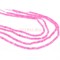 Нитка бусин граненая рондель из розового агата 38 см - фото 179689