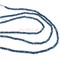 Нитка бусин граненая рондель из темно-синего агата 38 см - фото 179693