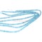 Нитка бусин таблетка из голубого аквамарина 36 см - фото 179821