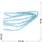 Нитка бусин таблетка из голубого аквамарина 36 см - фото 179822