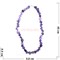 Бусы неправильной формы из цветного агата фиолетовые 45 см длина - фото 180064