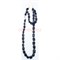 Комплект 3-в-1 «Бусы, браслет и серьги» 10 мм галтовка из синего авантюрина - фото 180389