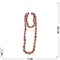 Комплект 3-в-1 «Бусы, браслет и серьги»  галтовка из коричневого авантюрина - фото 180398