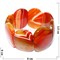 Браслет из оранжевого агата (пластина 3,5xx2,9 см) - фото 180470