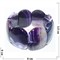 Браслет из фиолетового агата (пластина 3,5xx2,9 см) - фото 180472