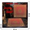 Скатерь Руны для гадания 60x60 см атласная красная - фото 182633