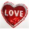 Подвеска (KS-95) Сердце Love мягкое с пайетками 12 шт/упаковка - фото 183120