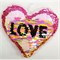 Подвеска (KS-95) Сердце Love мягкое с пайетками 12 шт/упаковка - фото 183121