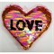 Подвеска (KS-95) Сердце Love мягкое с пайетками 12 шт/упаковка - фото 183122