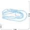 Нитка бусин 10 мм из голубого аквамарина 40 см - фото 186077