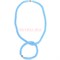 Набор 2-в-1 бусы и браслет (диаметр 0,9 см) из светло-синего циркона на магнитной застежке 45 см - фото 186219