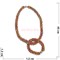 Набор 2-в-1 бусы и браслет (диаметр 1,2 см) из коричневого циркона на магнитной застежке 45 см - фото 186228