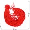 Гайтан красная нить толстая 47 см 100 шт/уп - фото 186783