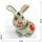 Фигурка из цветной гжели Кролик 5 см Символ 2023 года - фото 187402