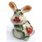 Фигурка из цветной гжели Кролик 4,7 см Символ 2023 года - фото 187403
