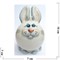 Фигурка из цветной гжели Кролик колокольчик Символ 2023 года - фото 187414