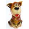 Фигурка из цветной керамики Собака с ошейником 10 см - фото 187447