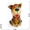 Фигурка из цветной керамики Собака с ошейником 10 см - фото 187448