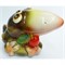 Фигурка из цветной керамики Ворона с яблоком 10 см - фото 187455