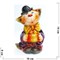 Фигурка из цветной керамики Кот с гармошкой 10 см - фото 187492