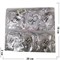 Брошь Кролики (BP-2516) металлическая со стразами 12 шт/упаковка - фото 189721
