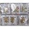 Брошь металлическая Якорь со стразами 12 шт/упаковка (BP-1281) - фото 189832