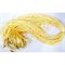 Гайтан шнурок шелковый 70 см желтый цвет - фото 192116