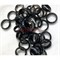 Кольцо из черного полосатого агата (размеры в ассортименте) - фото 193301